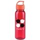 a transparent red bottle & orange lid 24 oz the outdoorsman bottle with crest lid - made with tritan