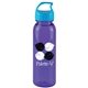 a transparent violet bottle & cyan lid 24 oz the outdoorsman bottle with crest lid - made with tritan