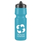 a cyan bottle & black lid mighty shot bike bottle with valve lid - 24. oz