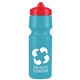a cyan bottle & red lid the mighty shot - 24 oz bike bottle (valve lid)