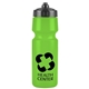 a lime green bottle & black lid mighty shot bike bottle with valve lid - 24. oz