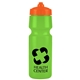 a lime green bottle & orange lid mighty shot bike bottle with valve lid - 24. oz