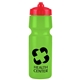 a lime green bottle & red lid mighty shot bike bottle with valve lid - 24. oz