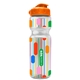 a clear bottle & orange lid champion - 28 oz transparent bottle with flip lid and digital imprint