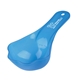 aerial view a transparent blue pawfect - pet food scoop, image 1 of 2