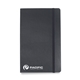 aerial view a black moleskine soft cover notebook, image 1 of 7