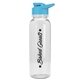 a clear bottle & cyan lid the outdoorsman - 24 oz tritan(tm) bottle with drink thru lid