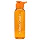 aerial view a transparent orange bottle & orange lid the outdoorsman - 24 oz tritan(tm) bottle with drink thru lid, image 1 of 2