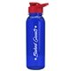 a transparent blue bottle & red lid the outdoorsman - 24 oz tritan(tm) bottle with drink thru lid