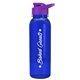 a transparent blue bottle & violet lid the outdoorsman - 24 oz tritan(tm) bottle with drink thru lid