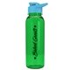 a transparent green bottle & cyan lid the outdoorsman - 24 oz tritan(tm) bottle with drink thru lid