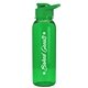 aerial view a transparent green bottle & green lid the outdoorsman - 24 oz tritan(tm) bottle with drink thru lid, image 1 of 2