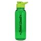 a transparent green bottle & lime green lid the outdoorsman - 24 oz tritan(tm) bottle with drink thru lid