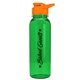 a transparent green bottle & orange lid the outdoorsman - 24 oz tritan(tm) bottle with drink thru lid