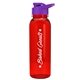 a transparent red bottle & violet lid the outdoorsman - 24 oz tritan(tm) bottle with drink thru lid