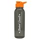 a transparent smoke bottle & orange lid the outdoorsman - 24 oz tritan(tm) bottle with drink thru lid