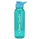 a transparent teal bottle & cyan lid the outdoorsman - 24 oz tritan(tm) bottle with drink thru lid
