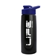 a metallic black bottle & royal blue lid flair tritan(r) metallike bottle with drink - thru lid - 26 oz