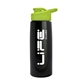 a metallic black bottle & lime green lid flair tritan(r) metallike bottle with drink - thru lid - 26 oz
