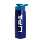 a metallic blue bottle & cyan lid flair tritan(r) metallike bottle with drink - thru lid - 26 oz