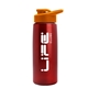 a metallic red bottle & orange lid flair tritan(r) metallike bottle with drink - thru lid - 26 oz