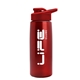 a metallic red bottle & red lid flair tritan(r) metallike bottle with drink - thru lid - 26 oz