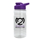 a clear bottle & violet lid groove tritan(r) bottle with drink - thru lid - 20 oz
