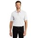 aerial view a white custom port authority pique knit polo shirt, image 1 of 6