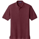 aerial view a burgundy port authority silk touch polo shirt, image 1 of 5