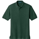 aerial view a dark green port authority silk touch polo shirt, image 1 of 5