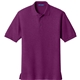 aerial view a deep berry port authority silk touch polo shirt, image 1 of 5