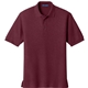 aerial view a maroon port authority silk touch polo shirt, image 1 of 5