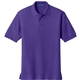 aerial view a purple port authority silk touch polo shirt, image 1 of 5