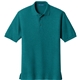 aerial view a teal green port authority silk touch polo shirt, image 1 of 5