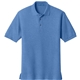 aerial view a ultramarine blue port authority silk touch polo shirt, image 1 of 5