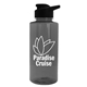 aerial view a smoke bottle & black lid mountaineer tritan(r) bottle with drink - thru lid - 36 oz, image 1 of 2