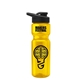 a yellow bottle & black lid champion - 28 oz transparent bottle with drink thru lid