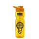 a yellow bottle & orange lid champion - 28 oz transparent bottle with drink thru lid