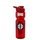 a red bottle & red lid champion - 28 oz transparent bottle with drink thru lid