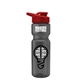 a smoke bottle & red lid champion - 28 oz transparent bottle with drink thru lid