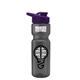 a smoke bottle & violet lid champion - 28 oz transparent bottle with drink thru lid