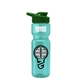 a teal bottle & green lid champion - 28 oz transparent bottle with drink thru lid