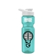 a teal bottle & white lid champion - 28 oz transparent bottle with drink thru lid