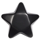 aerial view a black polyurethane star shaped stress ball, image 1 of 2
