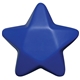 aerial view a blue polyurethane star shaped stress ball, image 1 of 2