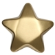 aerial view a gold polyurethane star shaped stress ball, image 1 of 2