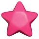aerial view a pink polyurethane star shaped stress ball, image 1 of 2
