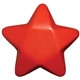 aerial view a red polyurethane star shaped stress ball, image 1 of 2