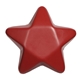 aerial view a burgundy polyurethane star shaped stress ball, image 1 of 2
