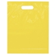 aerial view a yellow lo - density die cut bag with bottom gusset, image 1 of 2